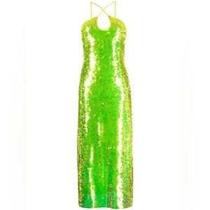 Cult Gaia Green Sequin Lily Dress